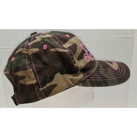 Bass Pro Shops Primos Hunting Camouflage Baseball Cap Pink & Black Logo - Picture 4 of 7